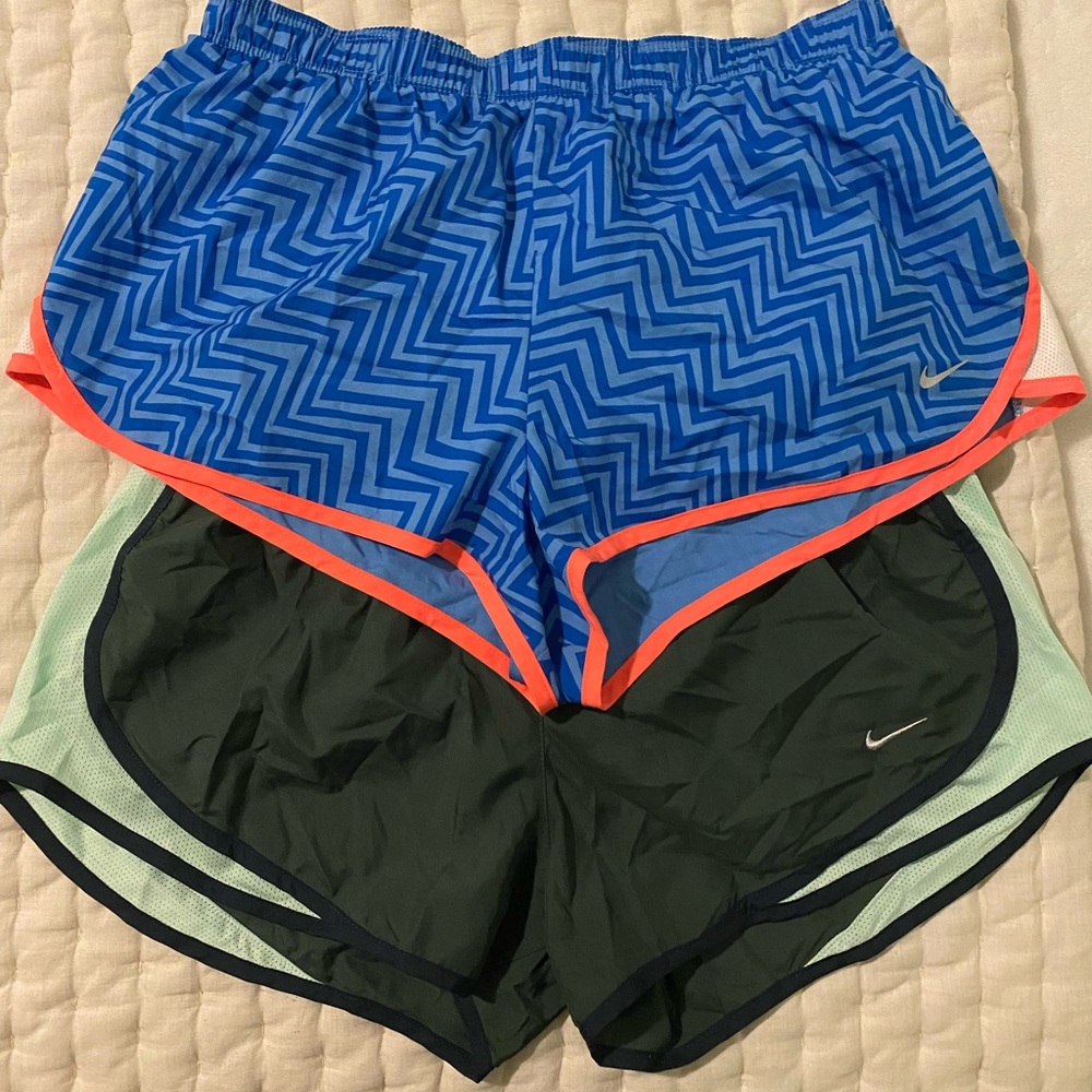 Nike DriFit womens running shorts bundle (2 pairs)